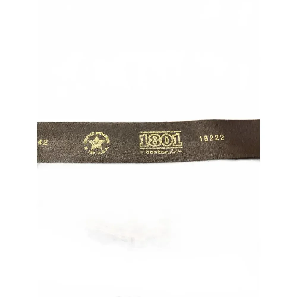 1801 Boston Men's Genuine Leather Belt - Size 42 - Made in USA